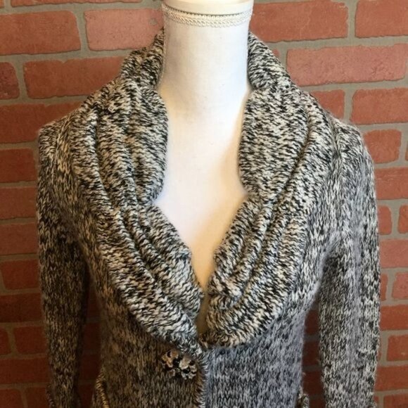 BCBGMaxazria womens cardigan sweater chunky button front - Picture 2 of 9